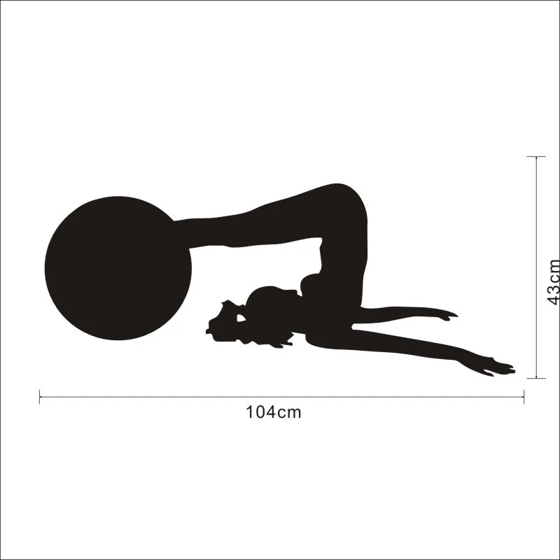 Мода Йога Медитация переключатель Стикеры Творческий мультфильм Йога силуэт стены стикеры s для спальни гостиной домашний декор SW0203 - Цвет: 32950431850