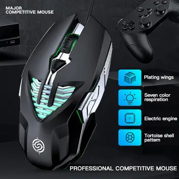

Ergonomic 3200 DPI Optical USB Wired Gaming Mouse 6/4 Buttons Gamer Computer Mice With Backlight For Computer Laptop Desktop PC