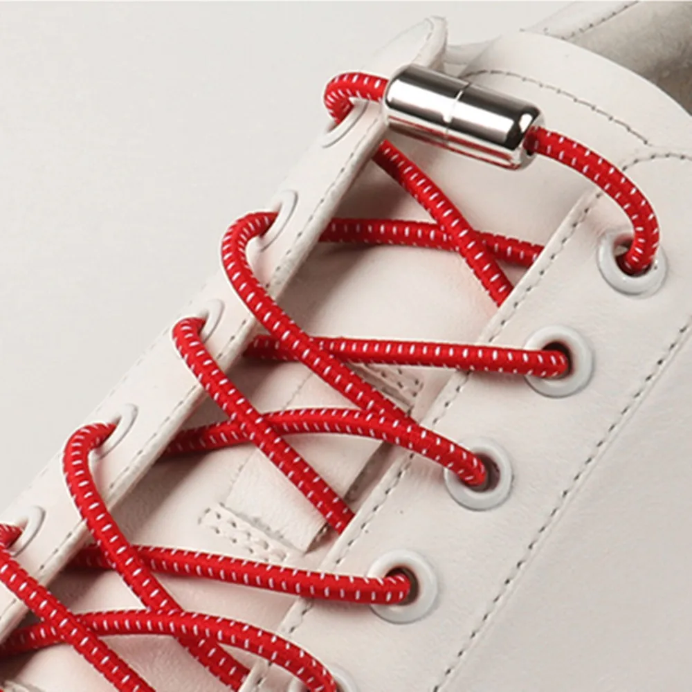 No Tie Elastic Lazy Shoelaces With Metal Turnbuckle For Kids And Adults Sneakers Polyester