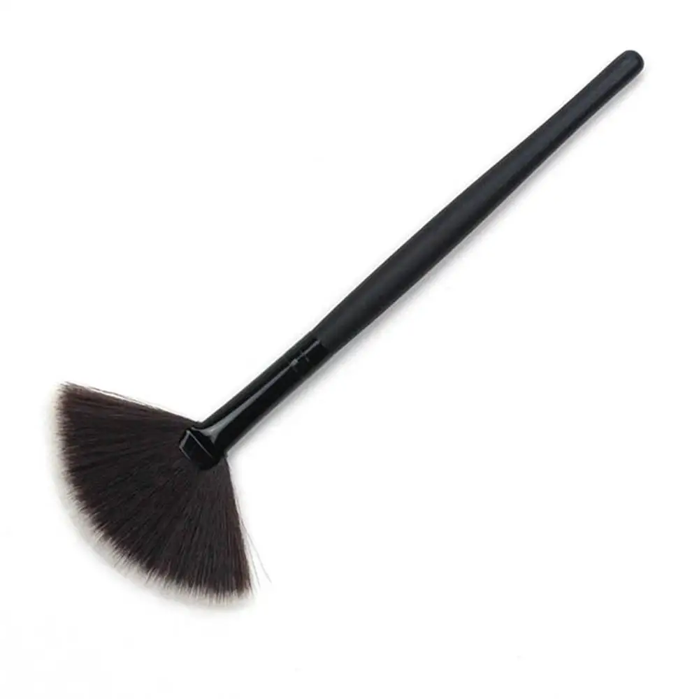 Unique small fan-shaped makeup brush umbrella-shaped powder brush wood handle fiber Cosmetic Eye Shadow brush Make Up Brush