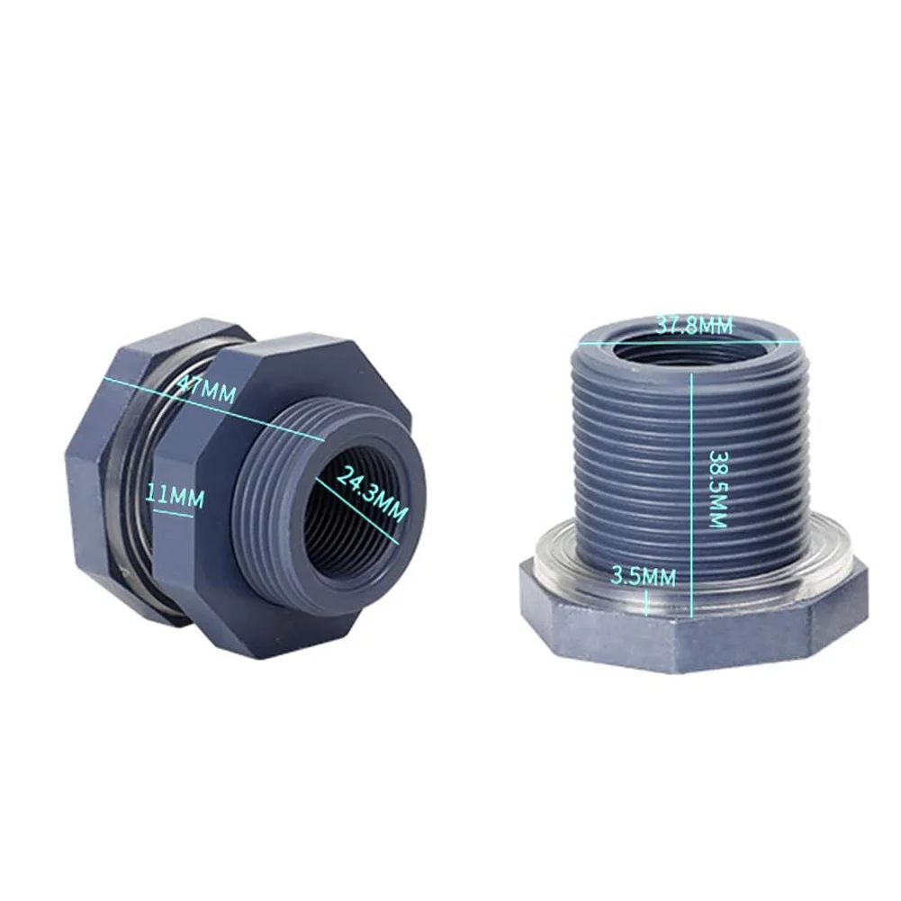 Пластиковый соединитель для резервуара воды из ПВХ 2 шт.|Соединители садового