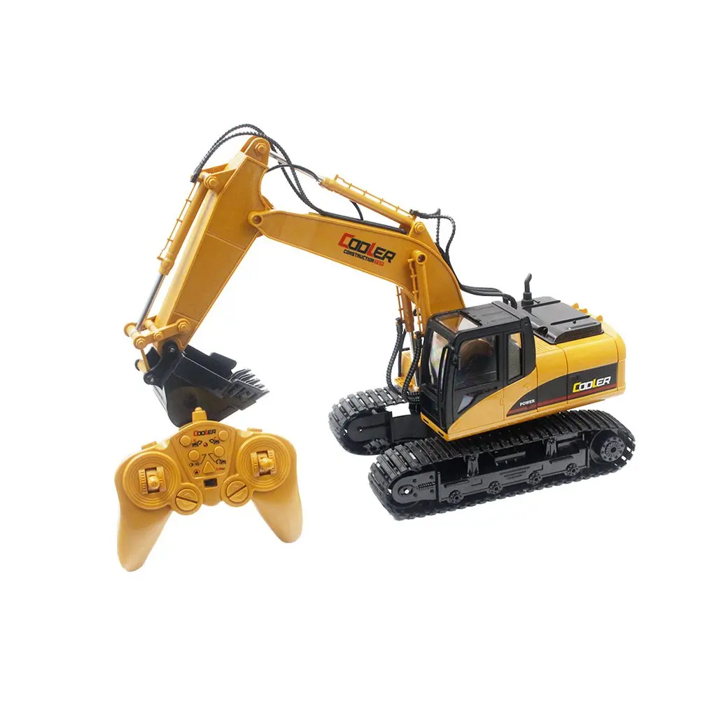 1350 1:14 15CH Литой Сплав экскаватор на дистанционном управлении инженерный грузовик статическая модель колеса гусеницы детская развивающая игрушка