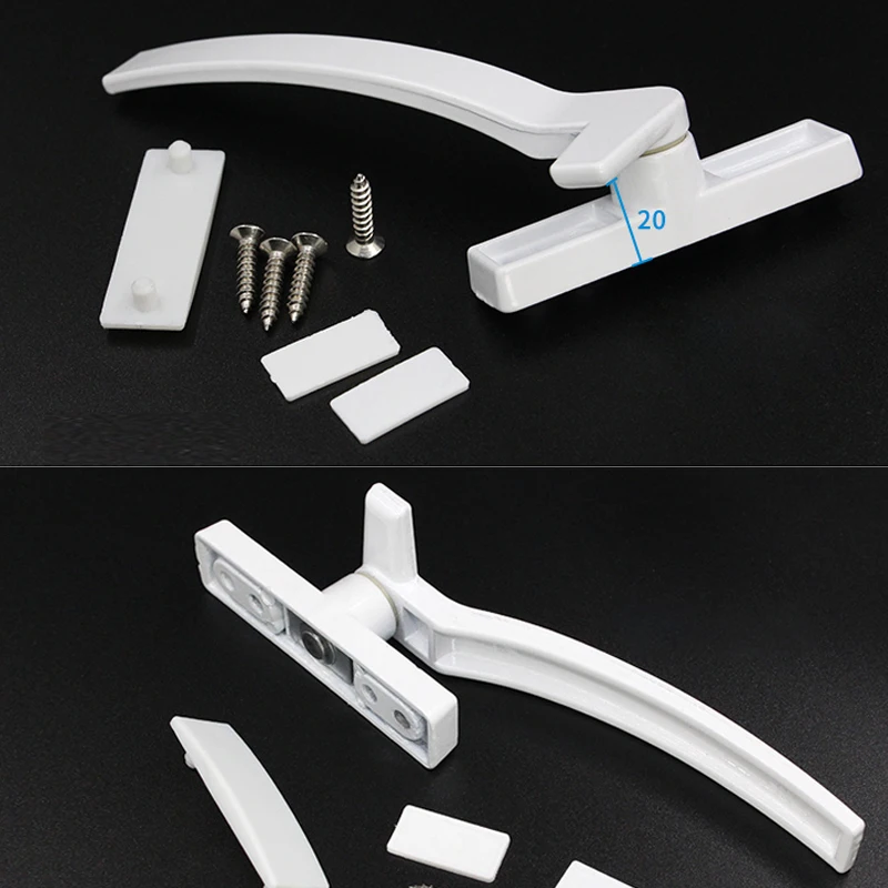White Replacement Window Handles Right/ Hand Zinc Alloy Window Hardware Door Handle Security Lock Door Latch