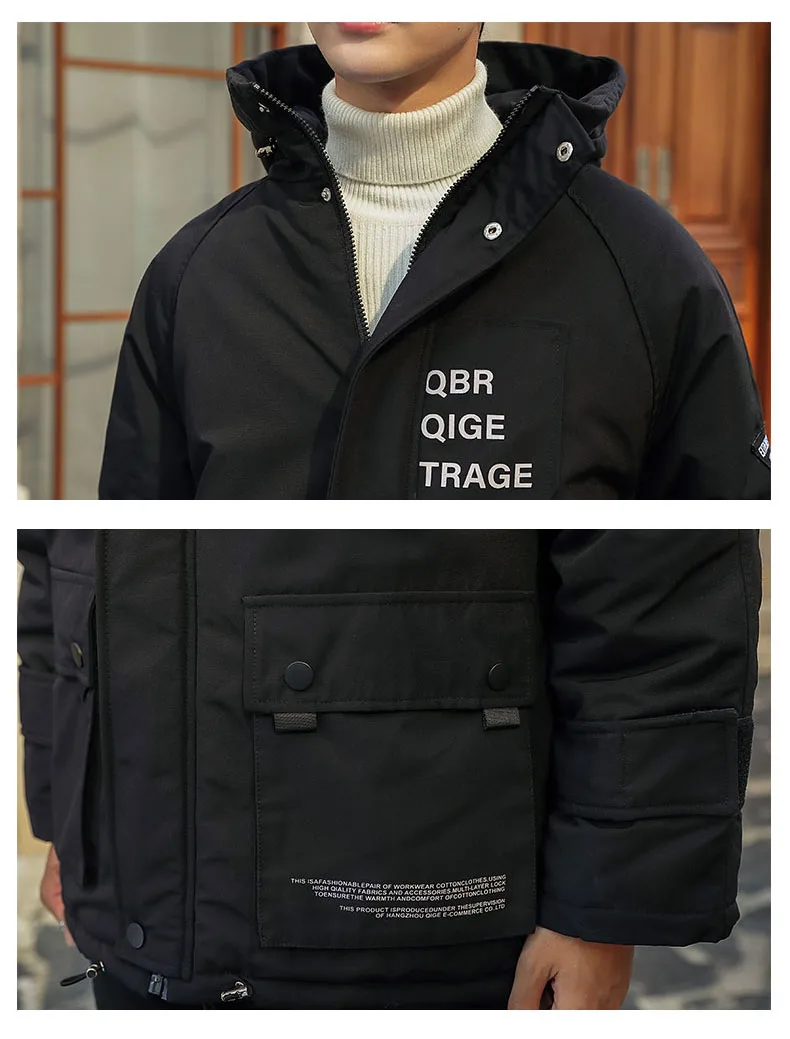 5XL зимняя мужская куртка большого размера Модное теплое толстое пальто мужские куртки с капюшоном и карманами ветрозащитная уличная парка hombre черная