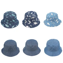 Женский тренд дикая одежда Топ шляпа мужская повседневная пара солнцезащитный козырек двухсторонняя перо узор рыбацкие шляпы