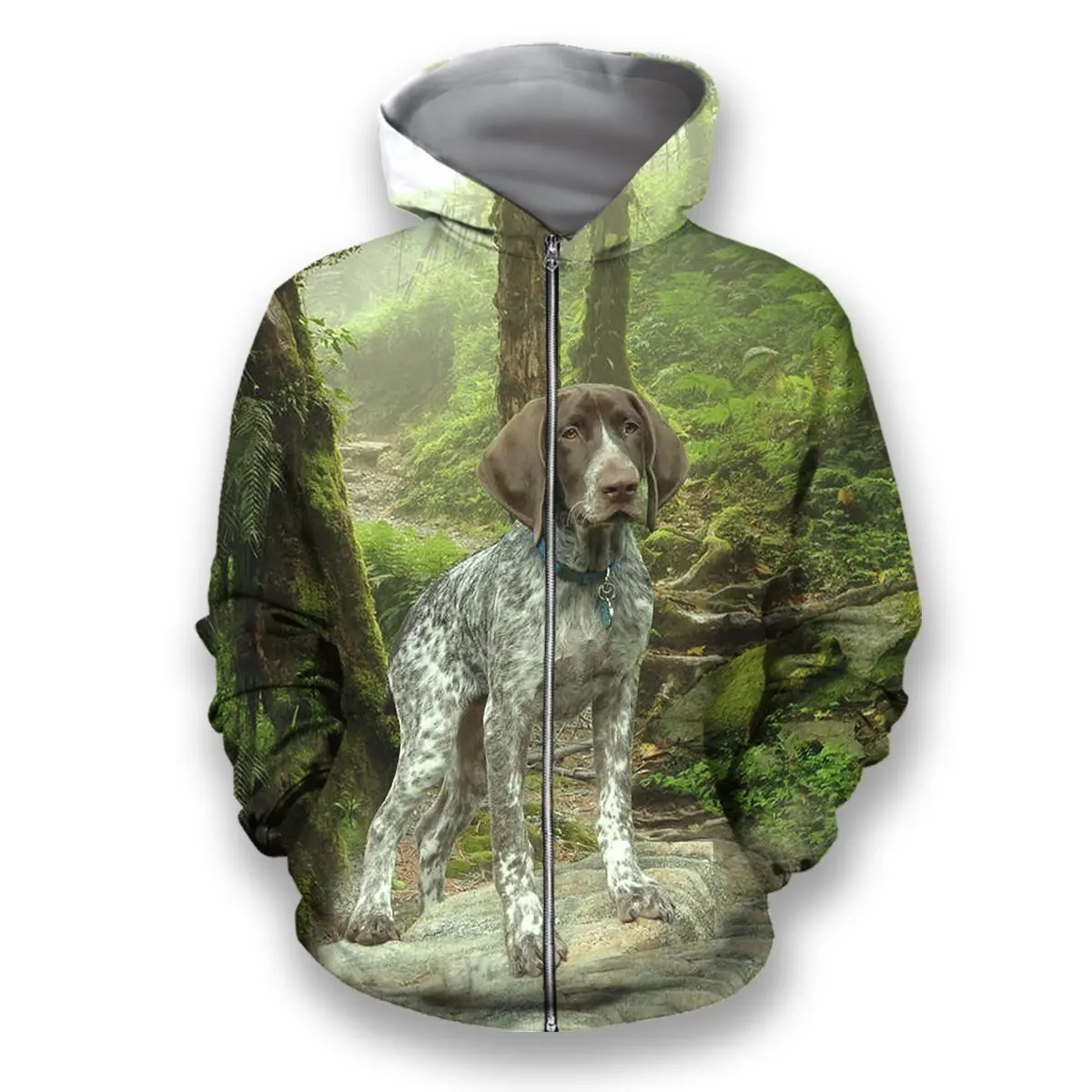 

German Shorthaired dog New Fashion Tracksuit casual 3D Print Zipper/Hoodie/Sweatshirt/Jacket/Men Women
