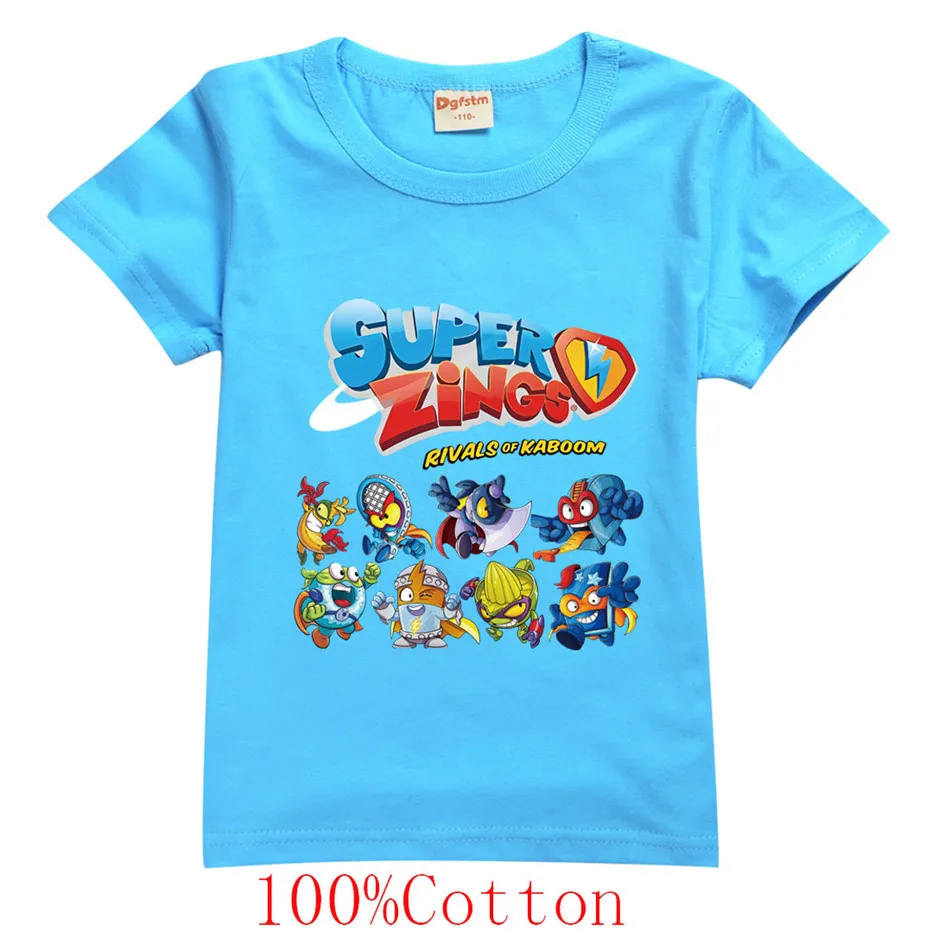 

2-13Year Boys Girls Game Superzings New Cartoon Tshirts Baby Super Zings Children T-Shirt Kids Summer Cotton Casual Clothes Tops