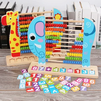 

Kids Wooden Abacus Toys Small Calculator Handcrafted montessori Educational Math toys Children Calculating Beads Early Learning