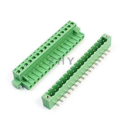 

5.08mm Pitch 16-Pin 12-24AWG PCB Screw Terminal Barrier Block Connector