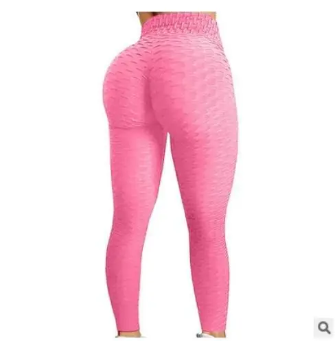 Butt Crack Booty Leggings Women Anti Cellulite Seamless Leggins Push Up High Waist Peach Lift Sports Yoga Pants Fitness Tights pink leggings Leggings