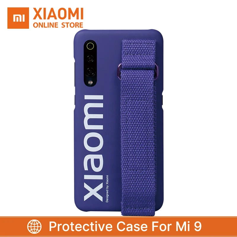 

New Arrival Xiaomi Mi 9 Case Shockproof PC Wristband Holder Back Cover For Xiaomi Mi9 Phone Colorful Protective Case