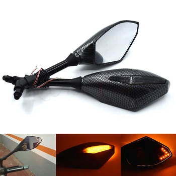 

Motorcycle LED Turn Lights Side Mirrors Turn Signal Indicator Rearview Mirror For Suzuki Hayabusa SV1000 SV1000S TL1000R GSX1400