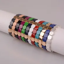 Новые boho браслеты MIYUKI металлический браслет женские пляжные украшения модный браслет «Радуга» Аксессуары для рук для женщин оптом