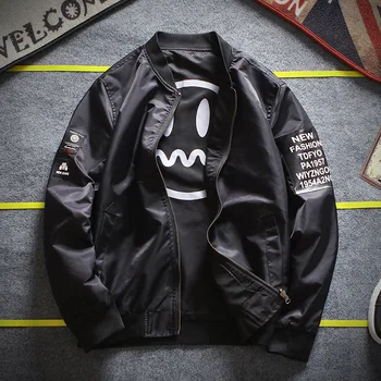 

Men Fashion Pilot Jacket Hip Hop Man MA1 Jackets Cool Streetwear Baseball Outfits dropshipping