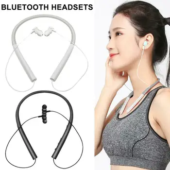 

Wireless Stereo Retractable Earbuds Bluetooth Headphones Sports Neckband Headset In-Ear Waterproof Headphone