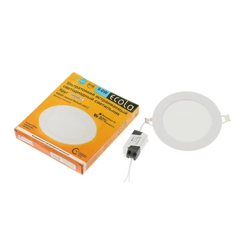 

Recessed LED panel with Ecola driver, 9 W, 220 V, 6500 K, 145x20, circle 4022823