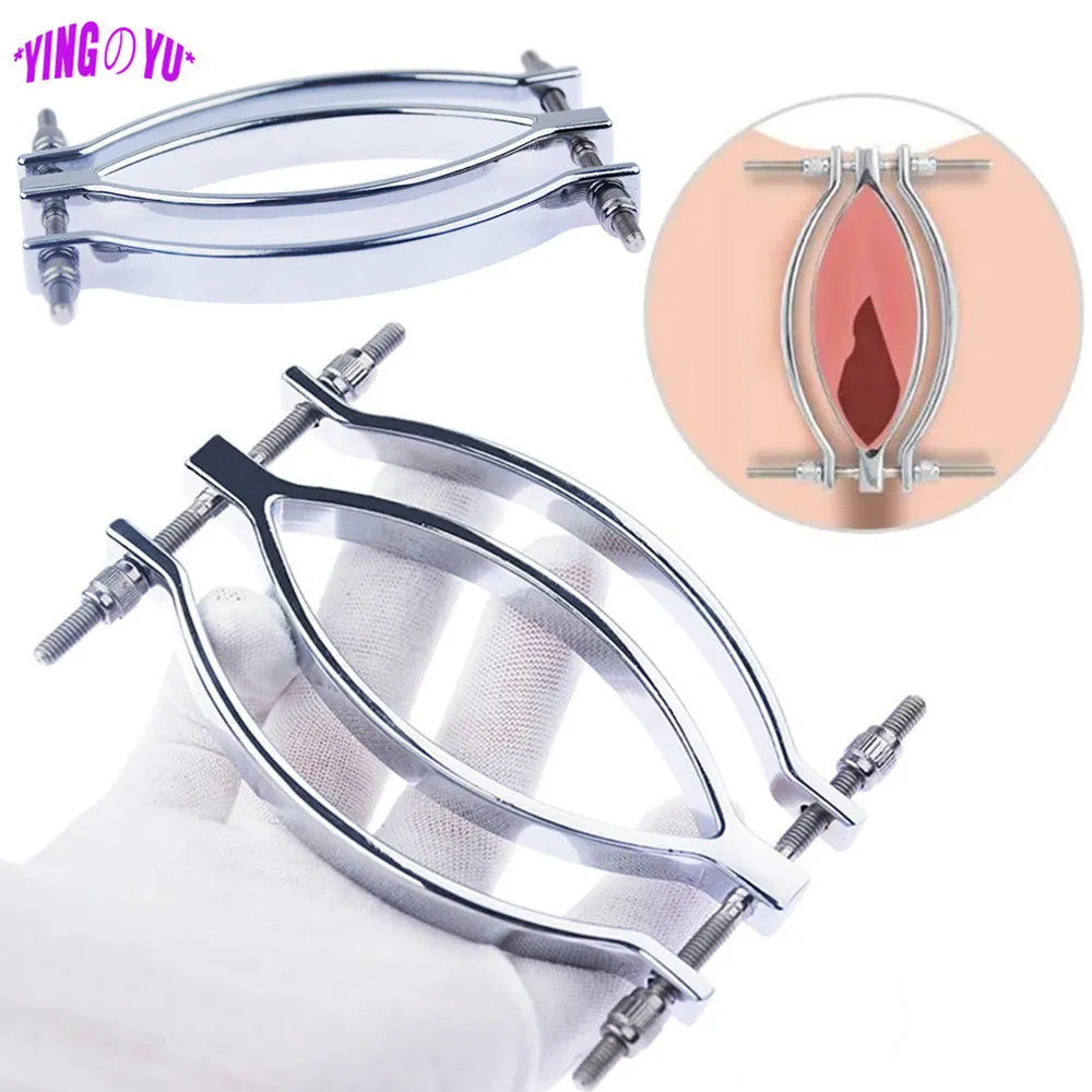 Metal Labia Clip Clitoris Stimulator Sex Clamp BDSM Bondage Vagina Speculum Adult Erotic Games Pussy Massager Sex Toys For Women Sex Toys