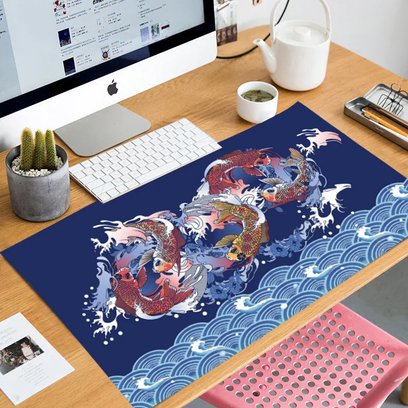 

Wrist Pad Mouse Pad XL Pu MousePad Desk Pad Chinese fashion style large size Mouse Mat for Optical Trackbal For Pc for computer