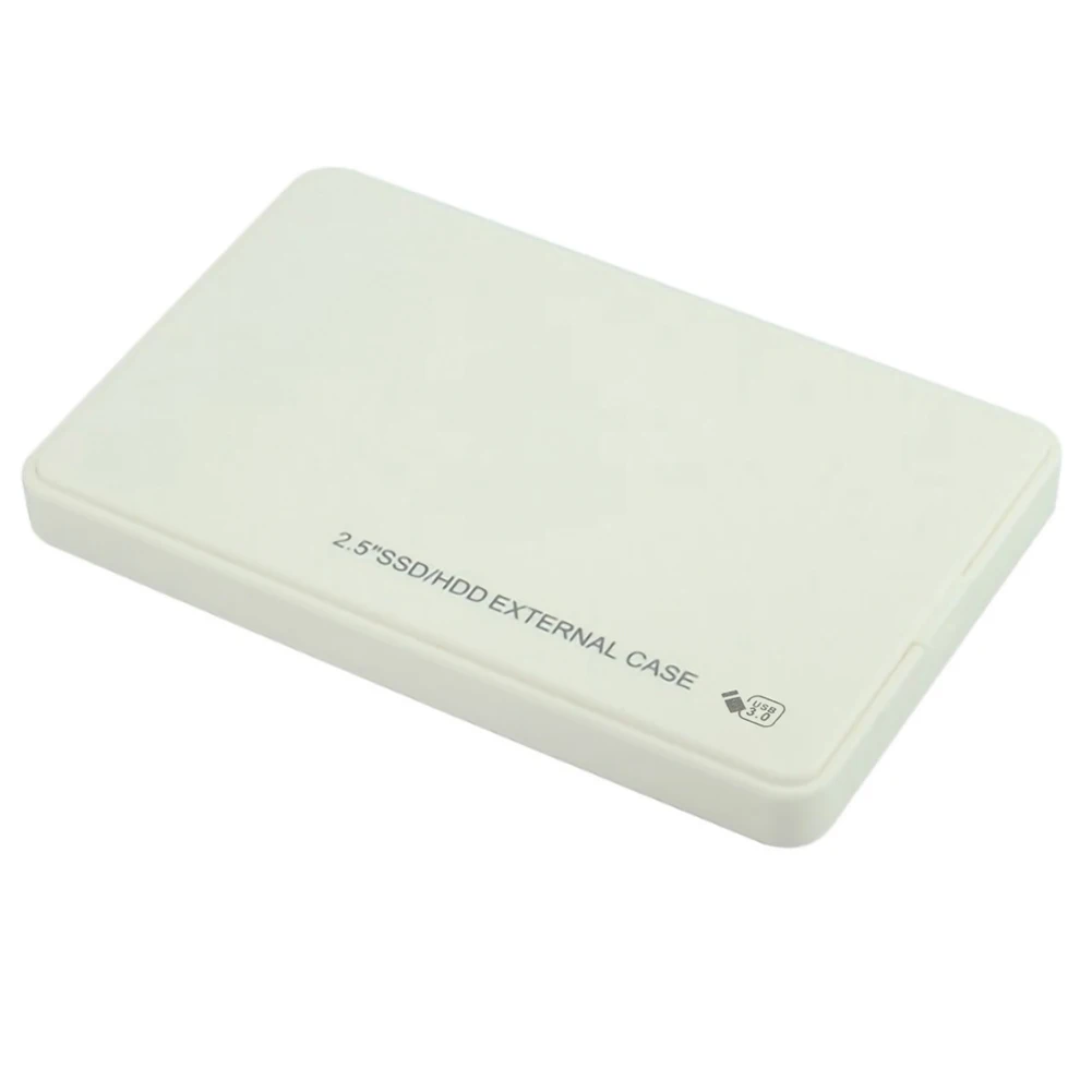 2,5 hdd чехол usb 3,0 на SATA SSD Внешний чехол 5 Гбит/с мобильный жесткий диск коробка для ноутбука черный синий белый розовый hdd док-станция - Цвет: Белый