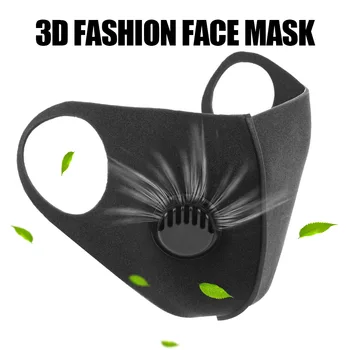 

1/5pcs Sponge Mouth Mask Black Anti Carbon Masks Washable Reusable Filter Anti Pollution PM2.5 Mouth Wind Proof Face Mask