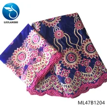 LIULANZHI африканская базин ткани вышивка бисером riche парча ткань для платья 5+ 2 ярдов Базен riche ткань ML47B12