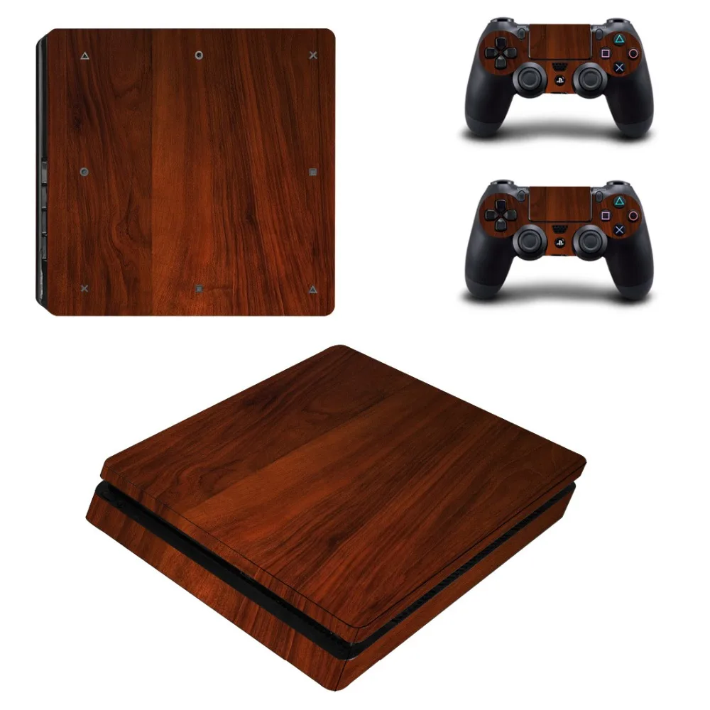 Дерево дизайн стиль PS4 тонкая кожа Виниловая наклейка, стикер для sony Playstation 4 консоли и 2 контроллера PS4 тонкий стикер кожи