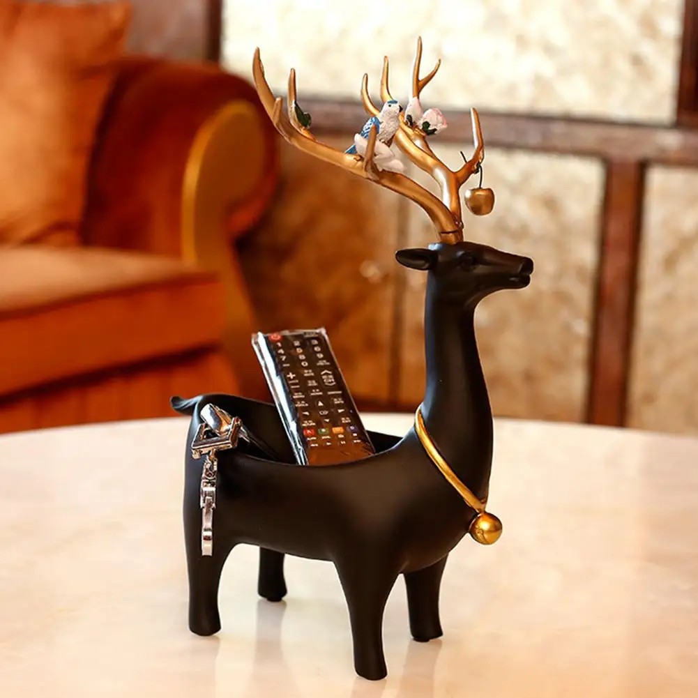 

Mini Sika Deer Keys Remote Control Holder Storage Box Home Office Desktop Decor Key Holder Home Decoration