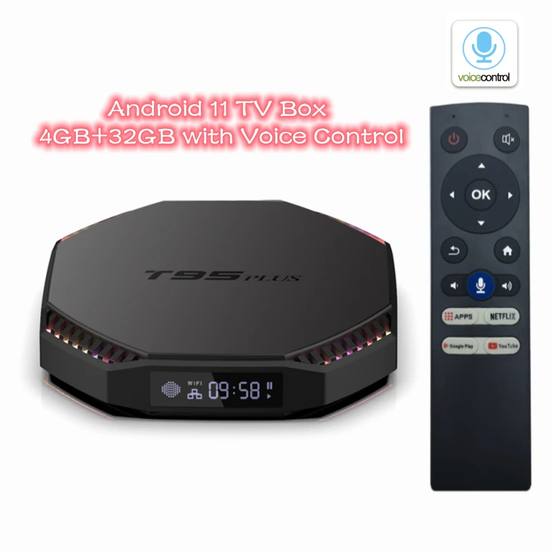 TV Box android 11 T95 Plus RK3566 8G RAM 64GB ROM 8K 2022 Smart Tvbox 2.4G 5G WIFI Google Voice Set Top Box Youtube IPTV Player 