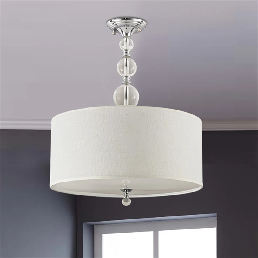 Современный хрустальный шар ткань подвесной светильник s Скандинавская Спальня Гостиная Кабинет круглая акриловая лампа всасывающая трубка подвесной светильник ing