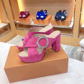 

Genuine Hapucky Women's Shoes Leather Casual Sandals High Heels Ladies Shoes Hot Sell Platform Shoes For Women Large Size 35-41