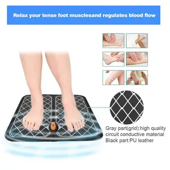 

Smart Electric EMS Foot Massager Pad Muscle Stimulator Foot Massage Mat Improve Blood Circulation Relieve Ache Pain Health Care