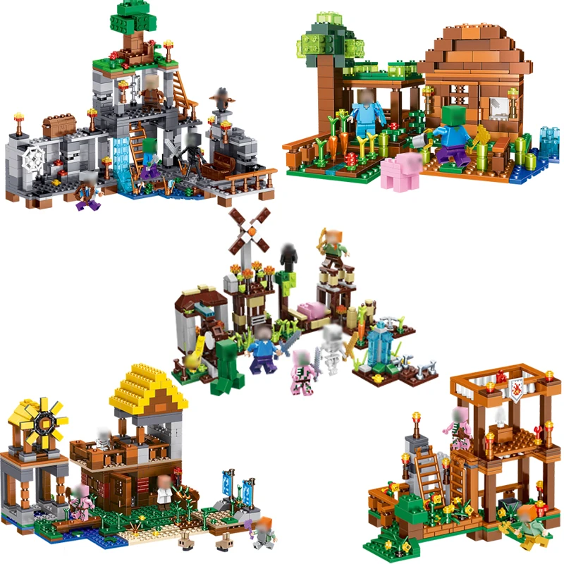 

The World Game Legoingly Compatible Building Block Craft Animal Figure Scean Kid DIY Toy Model Children Christmas Gift