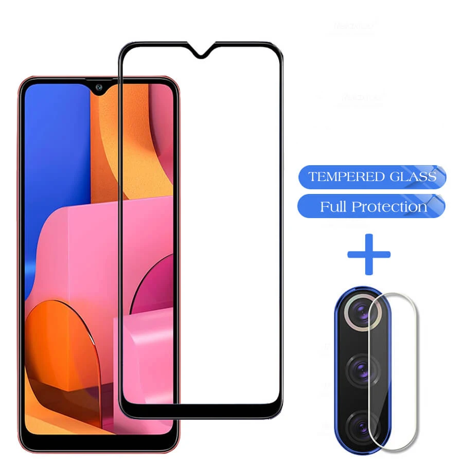 Стекло 2 в 1 для Samsung Galaxy A20 A20e A20S A10 A10e пленка объектива камеры и защита экрана 9H