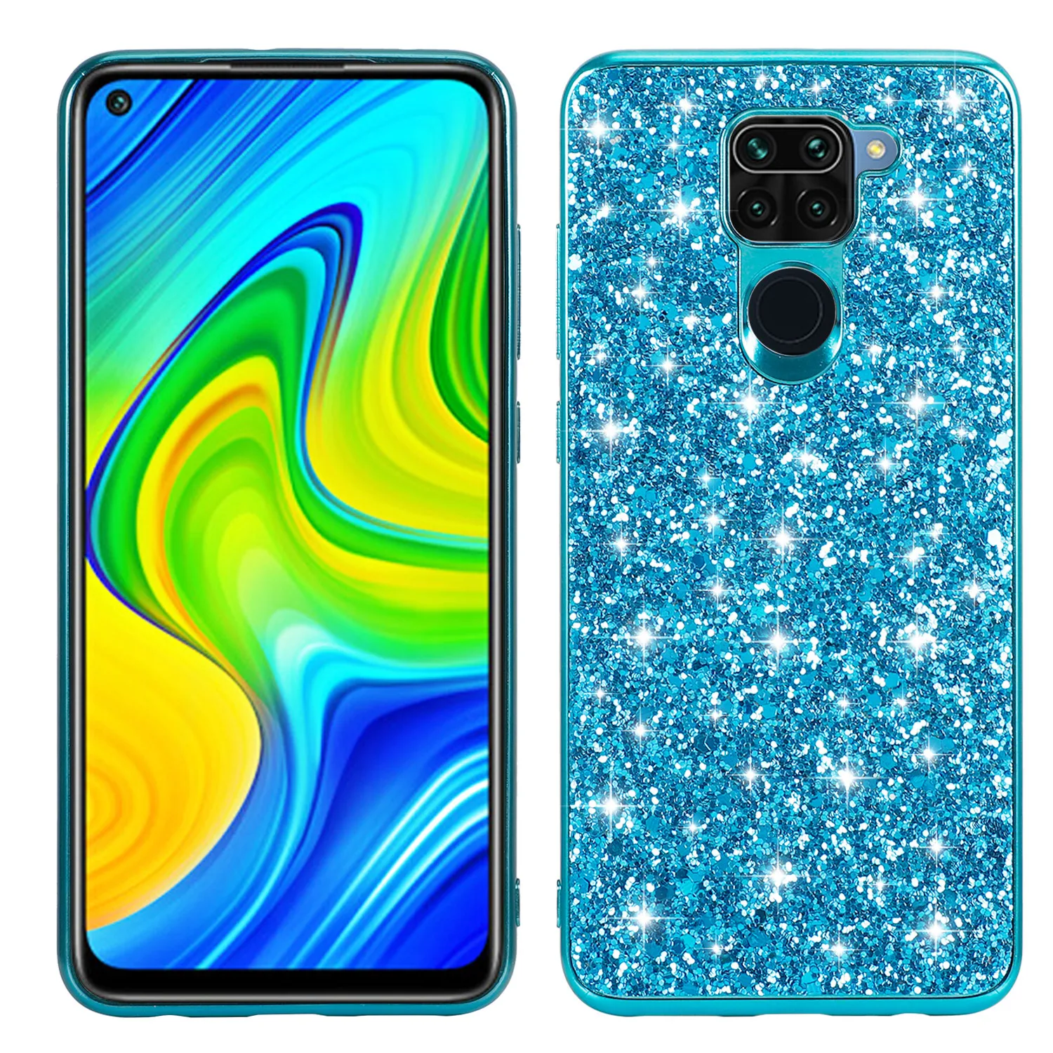 

Case For XiaoMi RedMi Note 9 Glitter Fashion Diamond Soft TPU Back Cover For RedMi 10X 4G Note9 Rhinestone Shockproof Cases