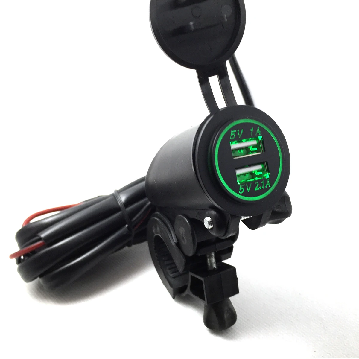Зарядное устройство для мотоцикла водонепроницаемый двойной USB 5V/2.1A 1A зарядное с