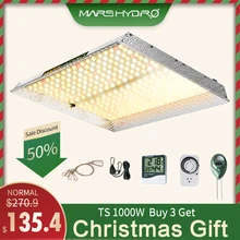 MarsHydro светодиодный светильник для выращивания полный спектр TS 1000 Вт комнатное растение гидропонная система светодиодный светильник для выращивания тент и светильник для выращивания s панель