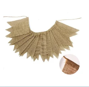 DIY мешковины баннер ручной росписью украшения джутовые гессианские баннеры для свадебной вечеринки фотографии реквизит ласточкин хвостый флаги - Цвет: 995995