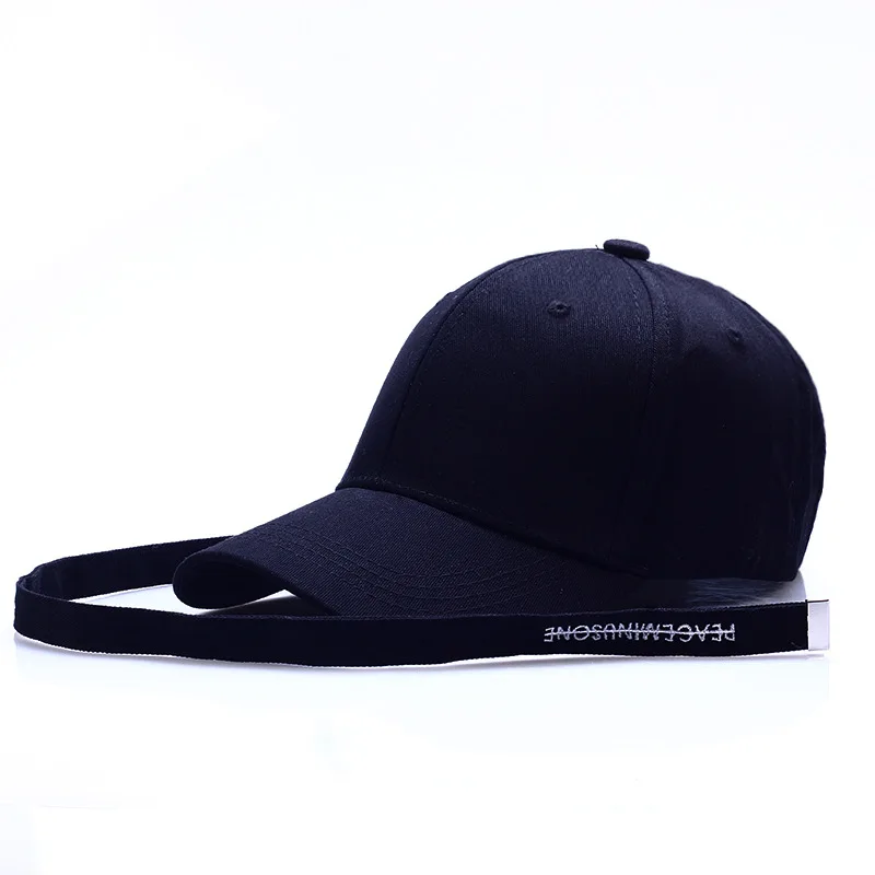 Bigbang G-Dragon креативная длинная бейсболка с вышивкой Peaceminusone Sun Hat персональный альбом Kwon Ji Young LJJ386 - Цвет: Black
