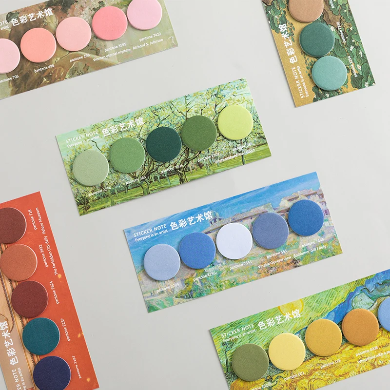

Forest Museum Sticky Notes Mini Dots Painting Art Adhesive Post Note Label AgendaMemo Stickers for Journal Planner School H6732