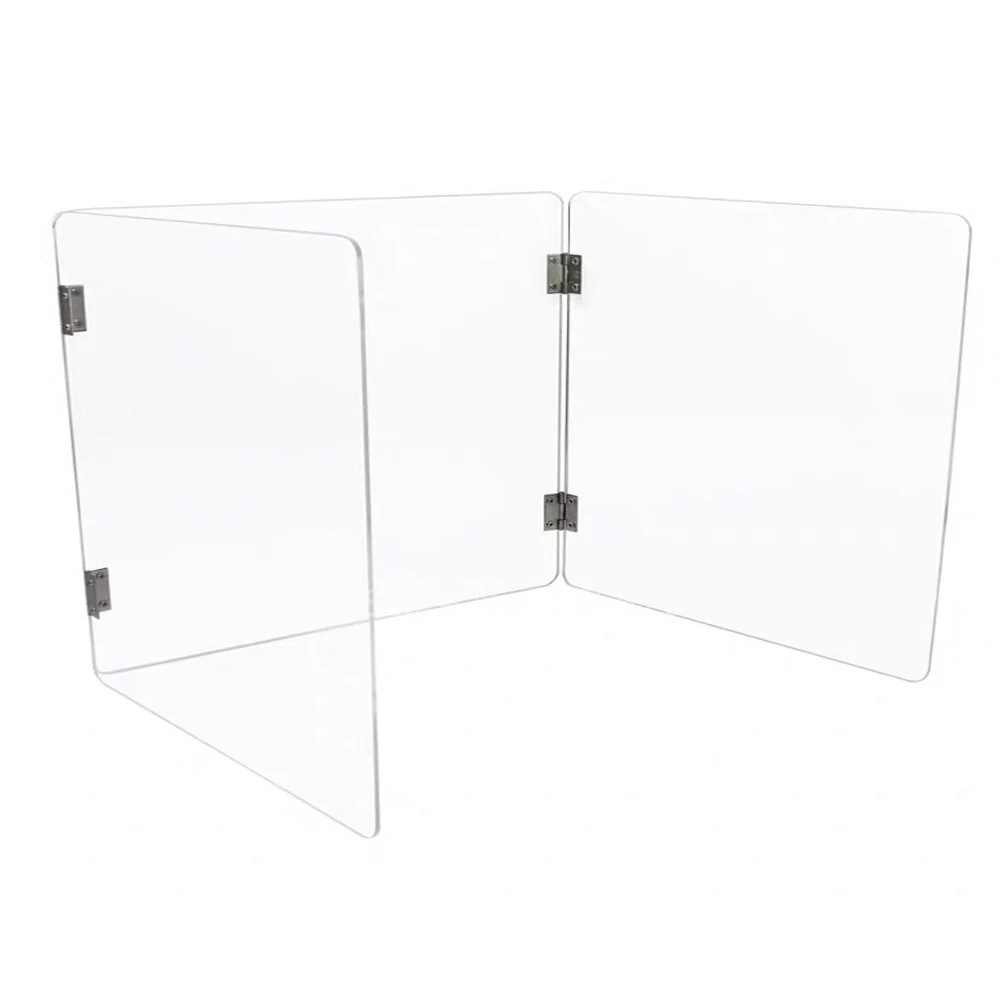 

Acrylic Foldable Counter Protective Sneeze Guard Clear Spit Shiled (400x350mm)