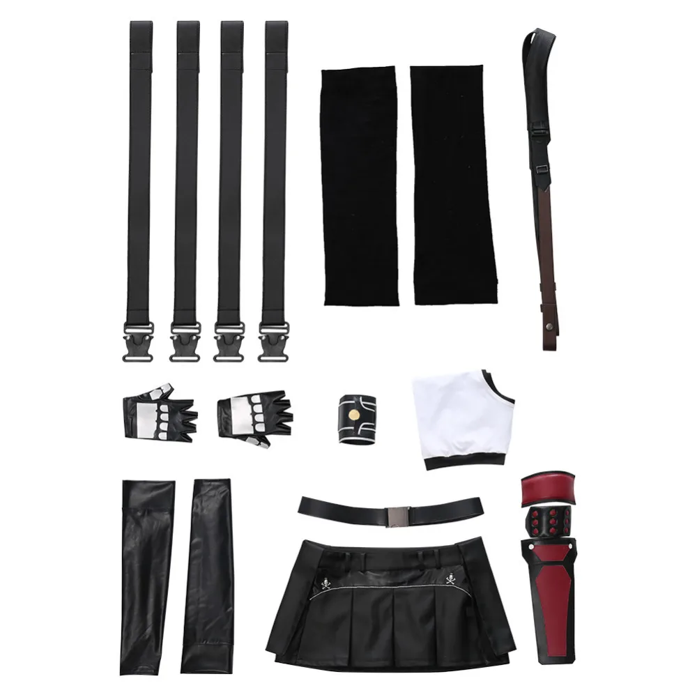 Final Fantasy VII Cosplay Tifa Lockhart Cosplay Costume Women Girl Outfit Sports Vest Skirt Full Set Halloween Carnival vampire costume women