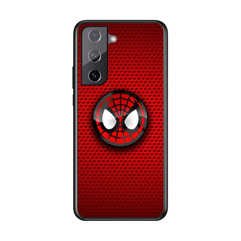 cute phone cases for samsung  Spider Man Logo Silicone Cover For Samsung Galaxy S21 S20 FE Ultra S10 S10E Lite S9 S8 S7 Edge Plus Phone Case silicone cover with s pen