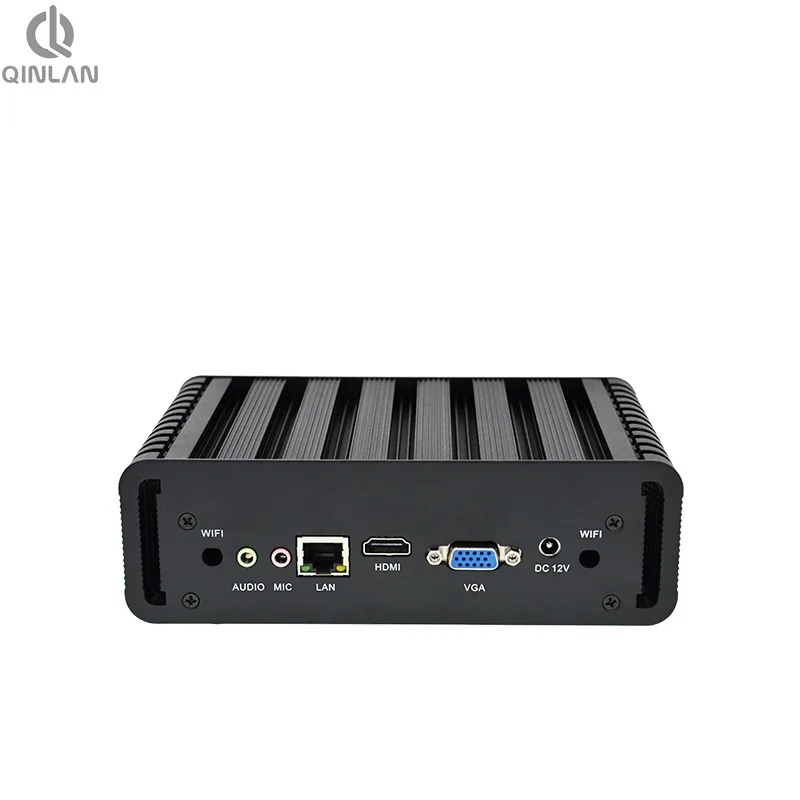QINLAN i7 серийный мини-ПК без вентилятора с Intel Core i7 4500U, DDR3 ram 2 GB/4 GB/8 GB, Max m-SATA 256GB SSD, SATA 1 ТБ HDD Free HDMI