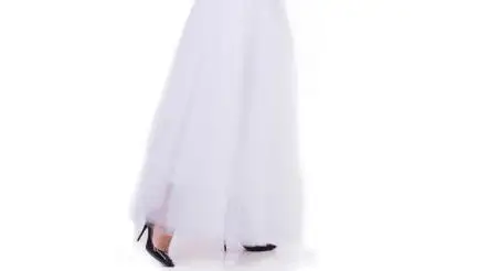 Тюлевая юбка длиной до пола; женская юбка из тюля ручной работы; Многослойная юбка подружки невесты; Трехцветная юбка - Цвет: white