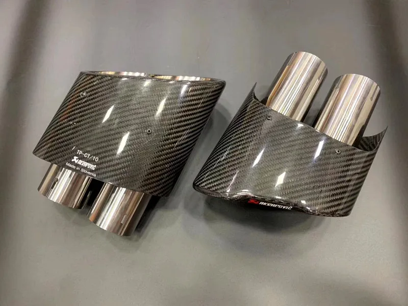 1 Pair Auto modified carbon fiber Exhaust Muffler Diffuser End Pipes Applicable to A u d i S3 S4 S5 S6 S7 RS4 RS5 RS6 RS7