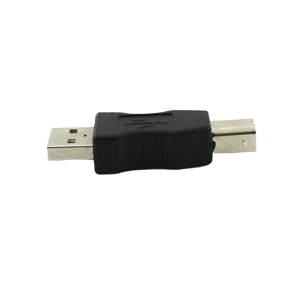 20 шт. USB 2,0 Тип мужчина к USB 2,0 B штекер M/M принтер сканер порты и разъёмы конвертер адаптер разъем Черный прямой
