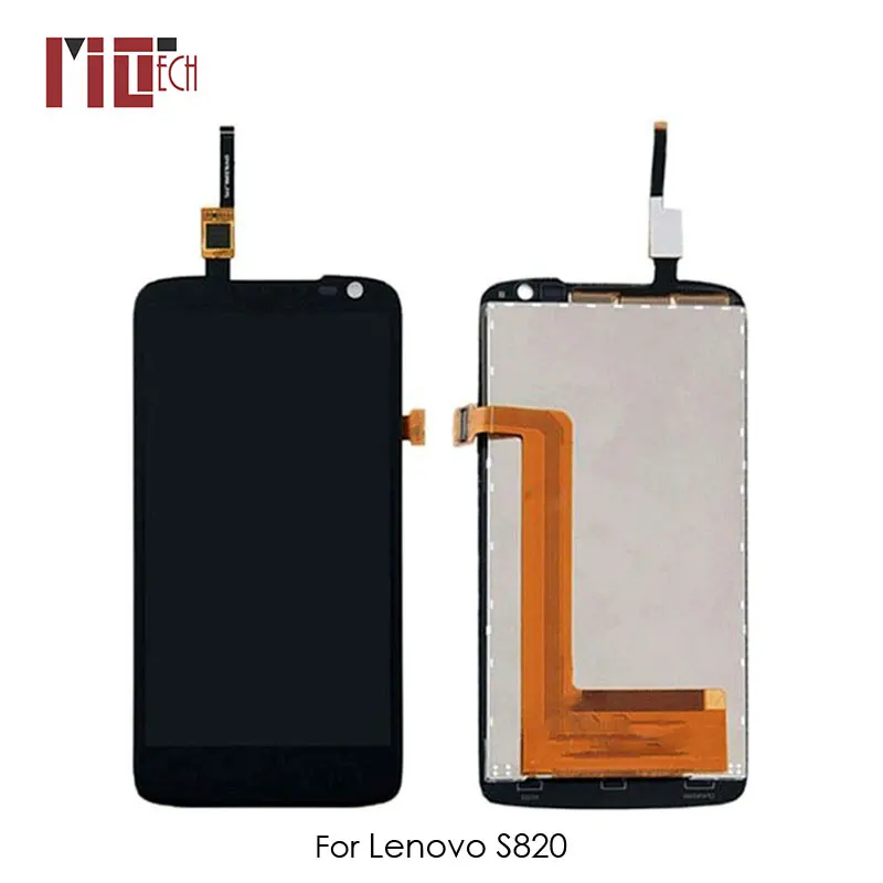 

LCD Display For Lenovo S820 Touch Screen Digitizer Full Assembly Replacement Parts Black No Frame 4.7 Inch 1280x720