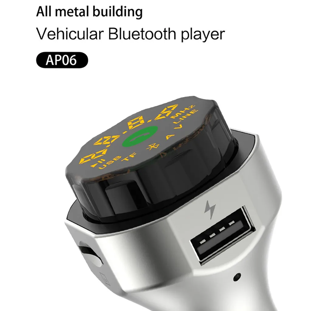 Автомобильное зарядное устройство Bluetooth V4.2 MP3-плеер металлический защитный молоток Адаптер зарядного устройства с двойным USB для телефона быстрое зарядное устройство автомобильные аксессуары# Ger