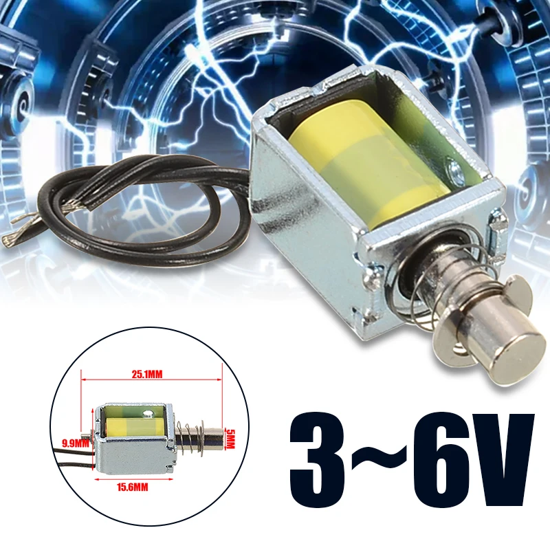 

DC 3~6V Mini Solenoid Electromagnet Push Pull Through Type Electric Magnet For Home Tools Magnet
