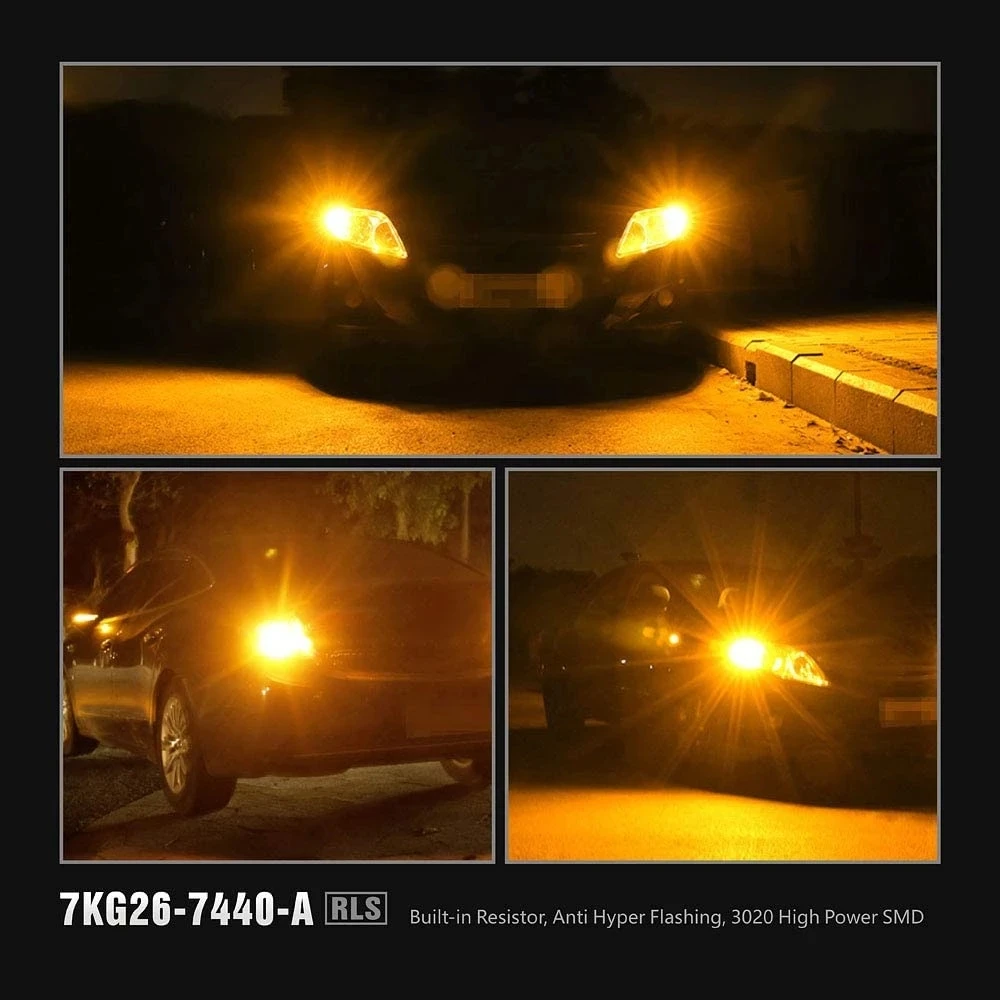 7440 Ƽ  ÷   , Ʈ 25W Ȳ Ȳ, ſ  LED ,  õ 7440A T20 Wy21W